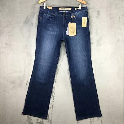 Nine West Vintage America Bootcut Denim Size 12/30 Mid Rise 32 In Inseam Blue • $39.95