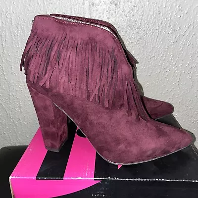 Michael Antonio Women Shoes Manika Cranberry Microfiber Size 10 New In Box • $37.99