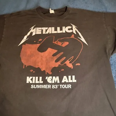 Metallica KILL EM ALL. The Fastest Show On Earth Concert Shirt Vintage Size XL  • $49.99