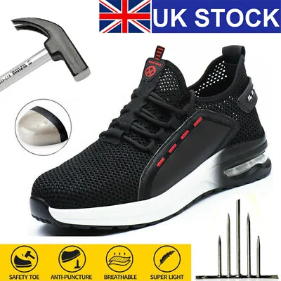 Mens Womens Lightweight Steel Toe Cap Safety Absorbing Trainers Boot Shoes Uk .. • £22.95