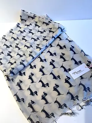 Mimiyaki Dachshund Dog Scarf Doxie Dog Shawl 35  X 72  Beige Black NWT • $32.46