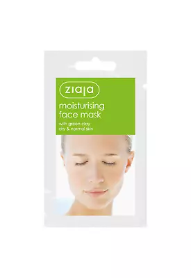 Ziaja Moisturising Face Mask With Green Clay/Sachet/Display 7Ml OFFICIAL UK • £4.92