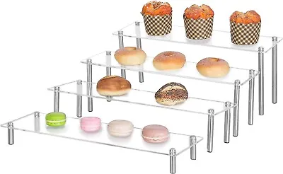 £26.67 • Buy MyGift 4 Tier Rectangular Clear Acrylic Server Cupcake Dessert Display Stand