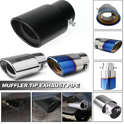 Car Rear Exhaust Tail Pipe Muffler Header Car Accessory Exchange Kit Blue Chrome • $14.99