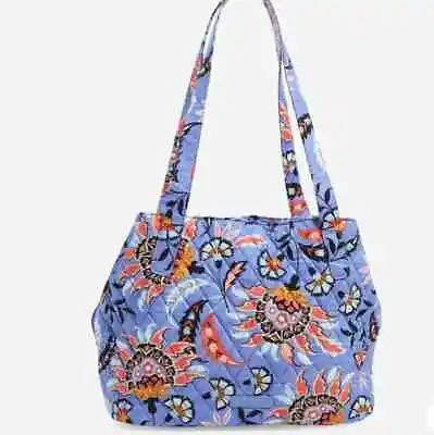 Vera Bradley Triple Compartment Shoulder Bag Purse Tote Mural Garden FREELANYARD • $42.74