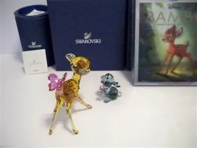 Swarovski Disney Bambi & Thumper Color Set 5004688 & 5004689 With Dvd  • £1903.66