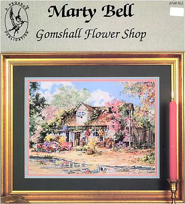 Pegasus Publication MARTY BELL GOMSHALL FLOWER SHOP Cross Stitch Leaflet Only • $6.99