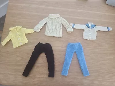 Vintage Barbie Doll  Crochet Knit Handmade Sweaters & Pants. 1960s-70s • $25