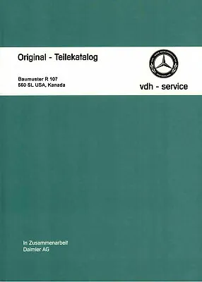 Mercedes-Benz Parts Catalog R/C 107 - 560 SL • $20