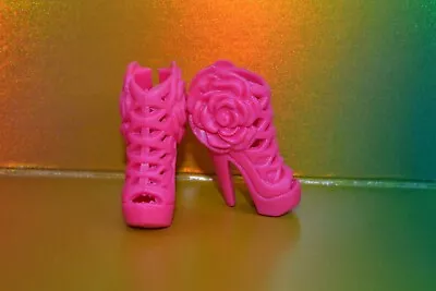 Genuine Mattel Barbie Doll Shoes #47 Dark Pink Rosebud Heels • $4