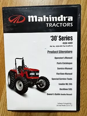 Mahindra 4530 4WD Tractor Service Operators & Parts Manual CD OEM • $75