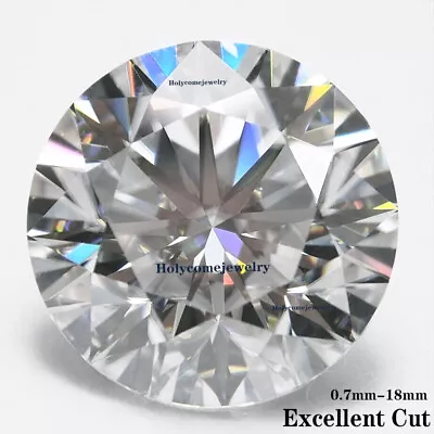 3mm To 12mm VVS1 White D Color Round Cut Moissanite Loose Stone With Certificate • $10.99