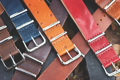 Premium Leather Nato Replacement Watch Strap Band! • $21.95