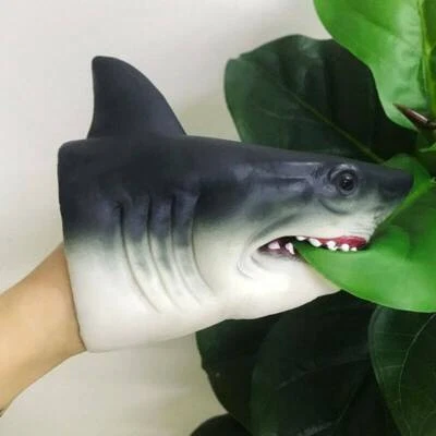 £0.10 • Buy Horrible Stretchy Shark-Head Hand Puppet Soft Animal Gloves Baby Kids Toys