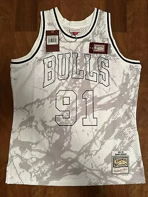 Mitchell & Ness 1997 Dennis Rodman Chicago Bulls Marble Swingman Jersey Mens Lg • $69.95