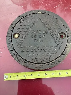 £59.01 • Buy Vintage Manhole Cover Heavy Cast Iron Sewer Pemco Gas Metal Repurposed Decor