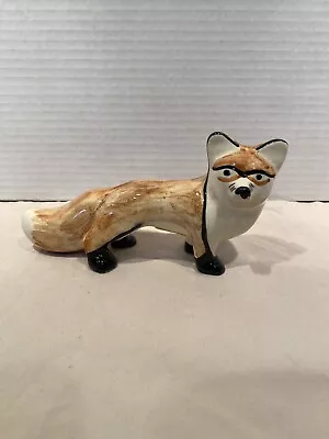 Porcelain Standing Masked Fox Figurine • $12.50