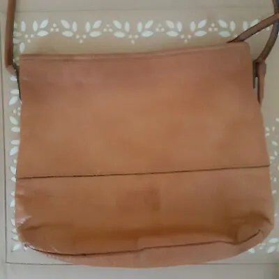 Margot  Leather Crossbody Purse In Buckskin Color. • $15