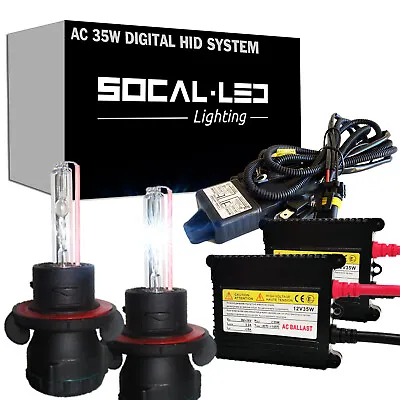 SOCAL-LED AC 35W H13 9008 HID BI-XENON Kit Super Bright Dual Beam Headlight Bulb • $49.19