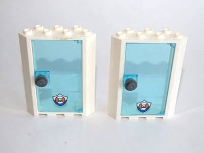 £2.99 • Buy Lego White Blue Trans City Harbour Beach Door / Doors 2 Pack.
