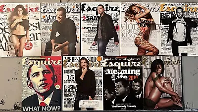 ESQUIRE Magazine Lot Of 9 20091011 DamonAffleckObamaBaleRihanna • $9.99