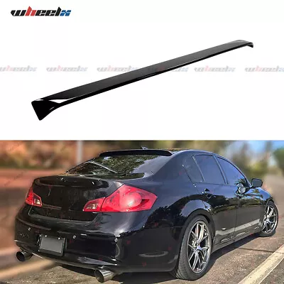 JDM Style Gloss Black Rear Roof Window Spoiler For 07-15 Infiniti G35 G37 4-DOOR • $59.05