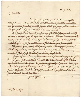 John Quincy Adams - Letter Signed - Recalled By New President Thomas Jefferson • $3000