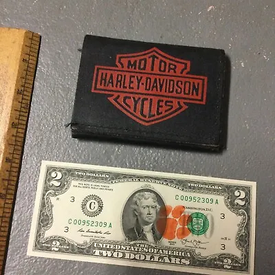 Vintage 70s 80s Harley Davidson Tri Fold Wallet Made In USA No Chain • $38.50