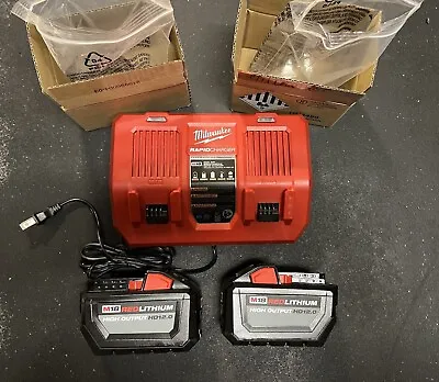 2 - Milwaukee 48-11-1812 M18 RedLithium High Output 12.0 Batteries & Charger! • $419