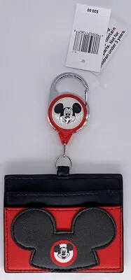 Disney Loungefly Mickey Mouse Club Ear Hat ID Badge Card Holder Retractable Clip • $19.99
