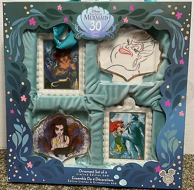 Disney D23 Expo 2019 The Little Mermaid 30th Ornament Set Of 4 Limited New Box • $150