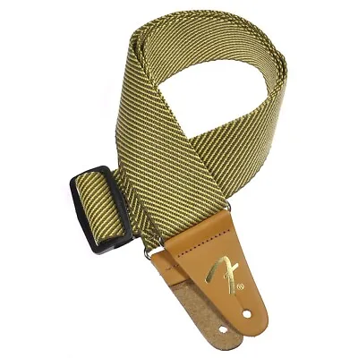 Genuine Fender 2  Vintage Yellow Tweed Adjustable Guitar Strap With F Logo • $14.35