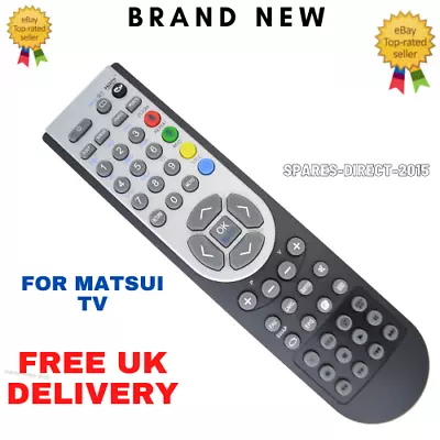 NEW TV REMOTE CONTROL FOR MATSUI M19LID618  / M19lid618b TV • £6.90