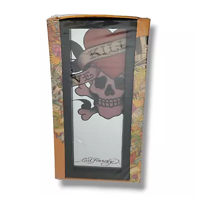 Ed Hardy Designs 18  Mirror Love Kills Tattoo Skull Red Heart Christian Audigier • $68