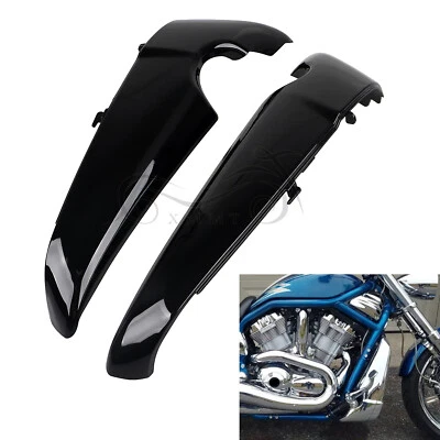 $113.03 • Buy Gloss Black Radiator Side Covers Shrouds For Harley V Rod VRSC 01up VRSCAW VRSCX