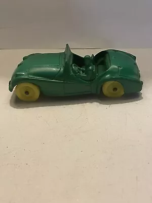 Vtg. Auburn Rubber ARCO Triumph TR2 Plastic Auto Toy Green/yellow Tires • $19.96