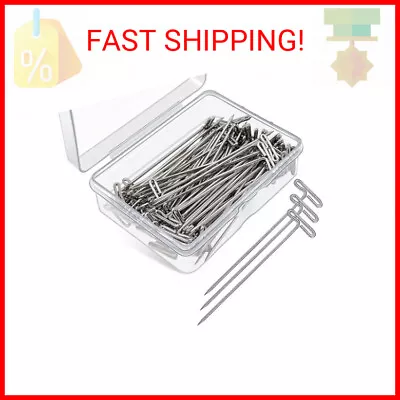 100 Pack Wig T-Pins 2 Inch Stainless Steel Wig Pins For Wigs Foam Head T Pins F • $8.39