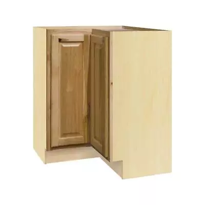 Hampton Bay Kitchen Cabinet 34.5 X28.5 X16.5  Corner Base In Natural Hickory • $447.76