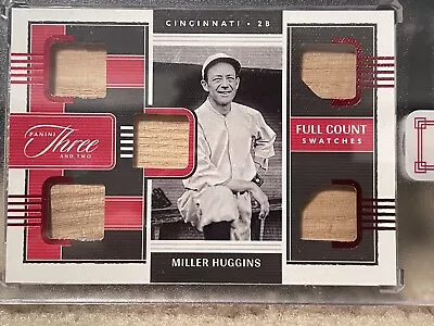 Miller Huggins 2023 Panini Three And Two Full Count Game Used 5 Pc Bat Card  #/6 • $68