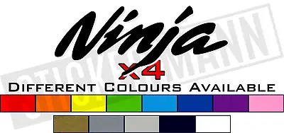 £5 • Buy 4 X KAWASAKI NINJA TANK FAIRING STICKERS / DECALS - DIFFERENT COLOURS AVAILABLE