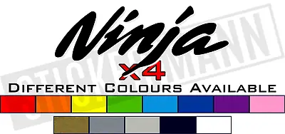 4 X KAWASAKI NINJA TANK FAIRING STICKERS / DECALS - DIFFERENT COLOURS AVAILABLE • £3