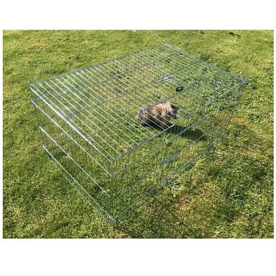 £54.99 • Buy Dog Duck Chicken Cat Rabbit Run Pen Pet Enclosure & Roof Metal Pen With Sunshade