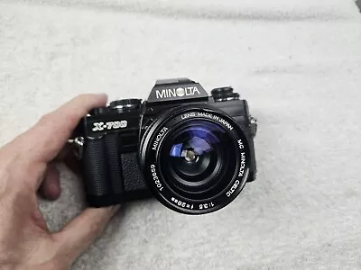 Minolta X-700 Mps Film Camera W/ Mc  1:3.5 Lens 28mm Vintage Working  Read • $100