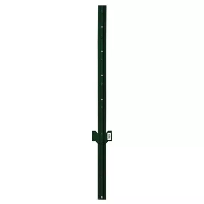 Everbilt 2-1/4 In. X 2-1/2 In. X 4 Ft. Green Steel Fence U Post With Anchor Plat • $13.45