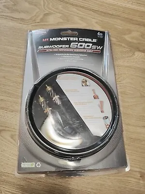 Monster Cable 600SW Subwoofer Audio Cable 4M  Ultra High Performance NEW • $33.99