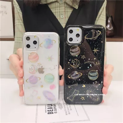 $12.79 • Buy IPhone 12 Mini 12 Pro Max 11 XS 7 8 Bling Cute Star Clear Case Soft Rubber Cover