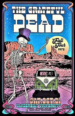 Grateful Dead Concert Poster - 12  X 18   Color Poster • $12.95