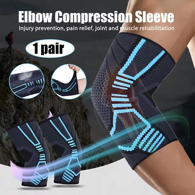 Elbow Compression Sleeve Basket Volleyball Tennis Brace Support For Women Men • $6.99