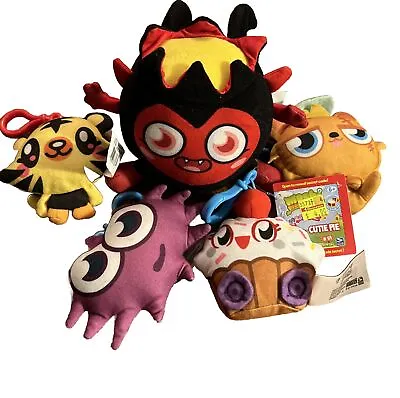 Moshi Monsters Lot Diavlo Plush + Iggy Gingersnap Jeepers Cutie Pie Keychains • $34.99