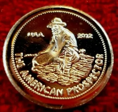 $3.26 • Buy Pure Silver Bullion California Gold Rush 1 Gram American Prospector Bar 01